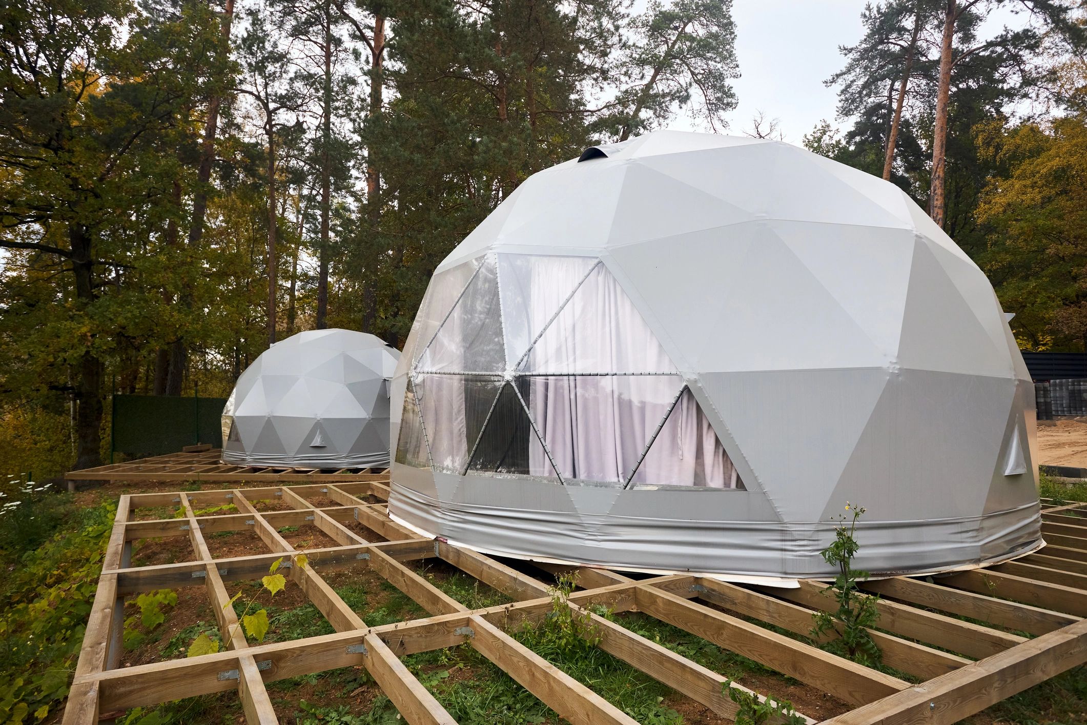 glamping dome outdoors