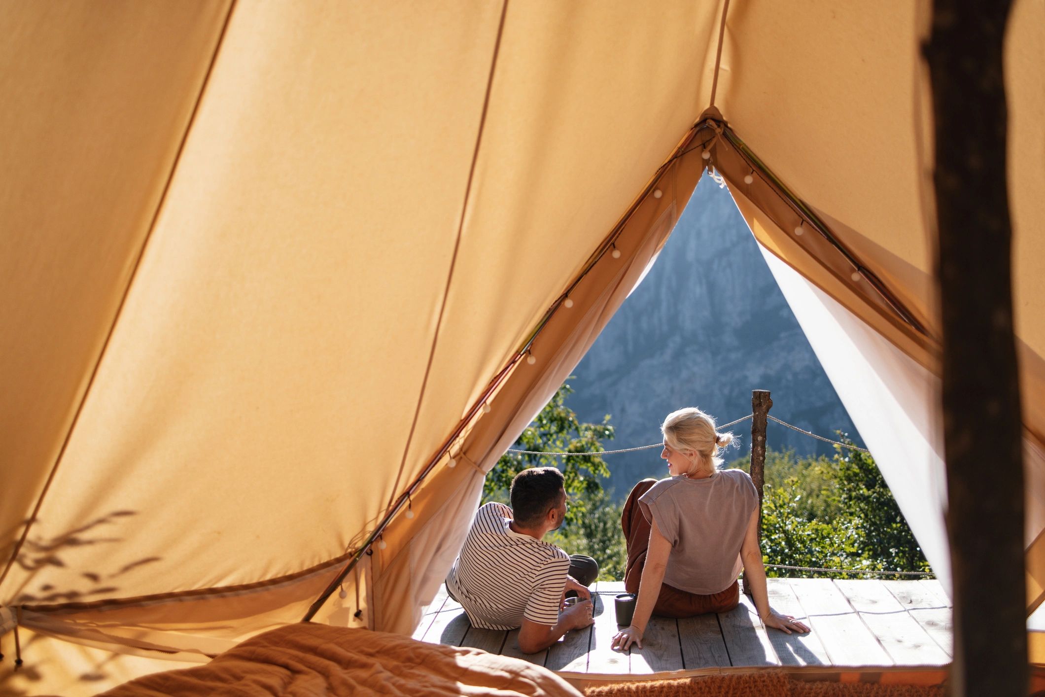 glamping dome outdoors