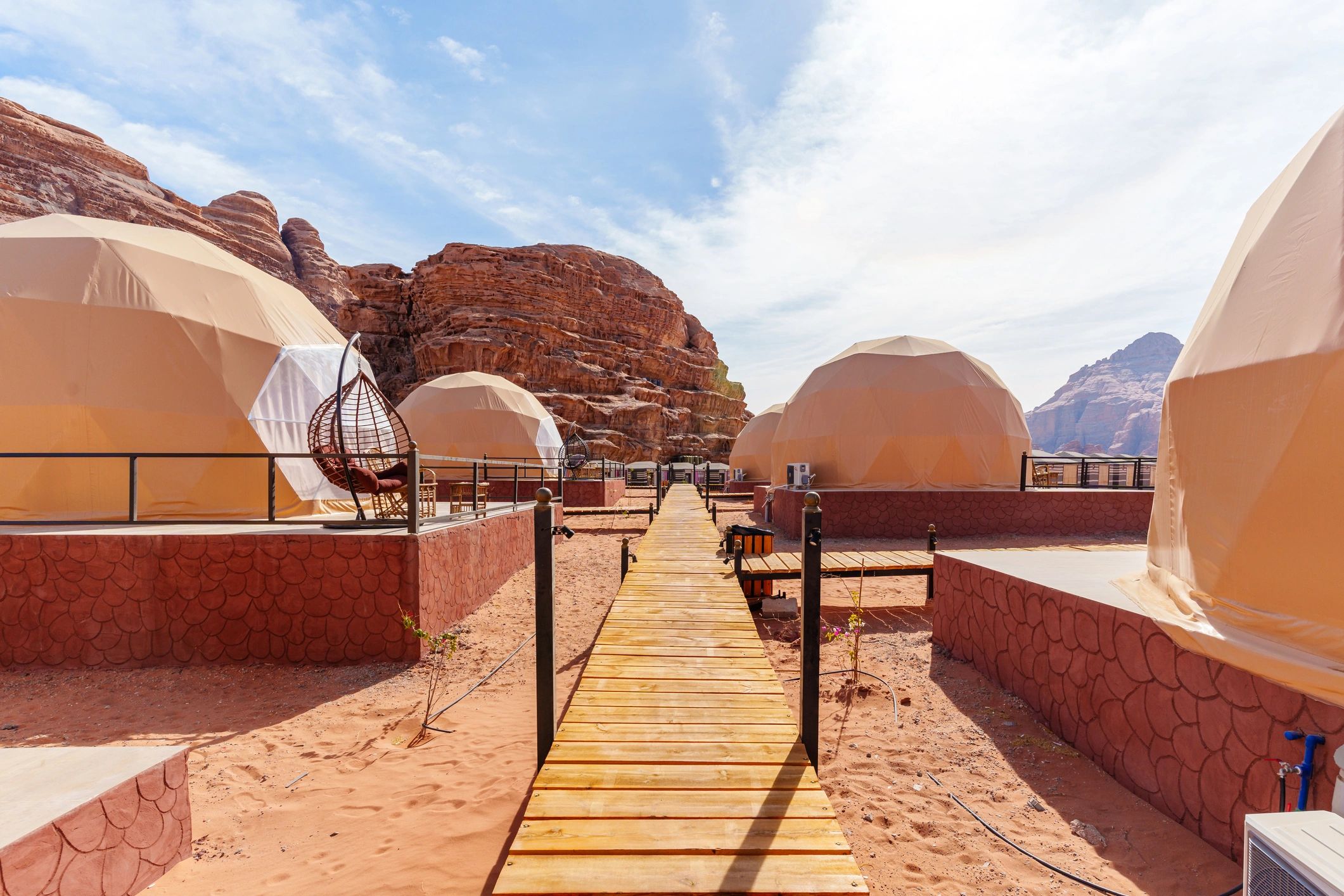 luxury glamping domes resort outdoors