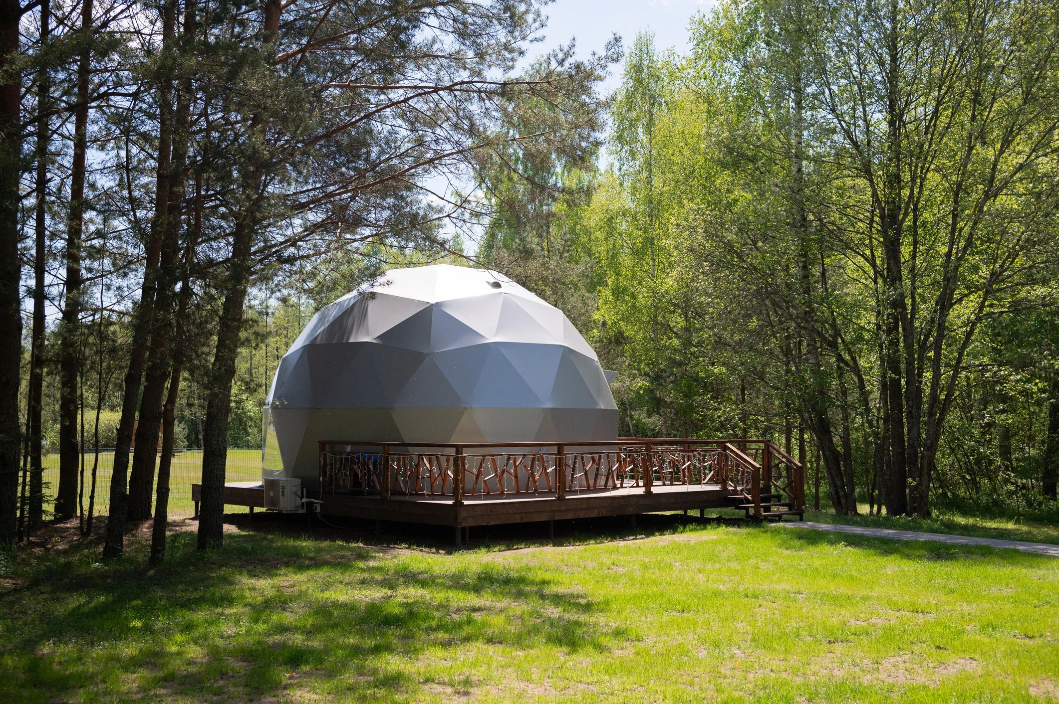 eco-friendly dome cabin outdoors