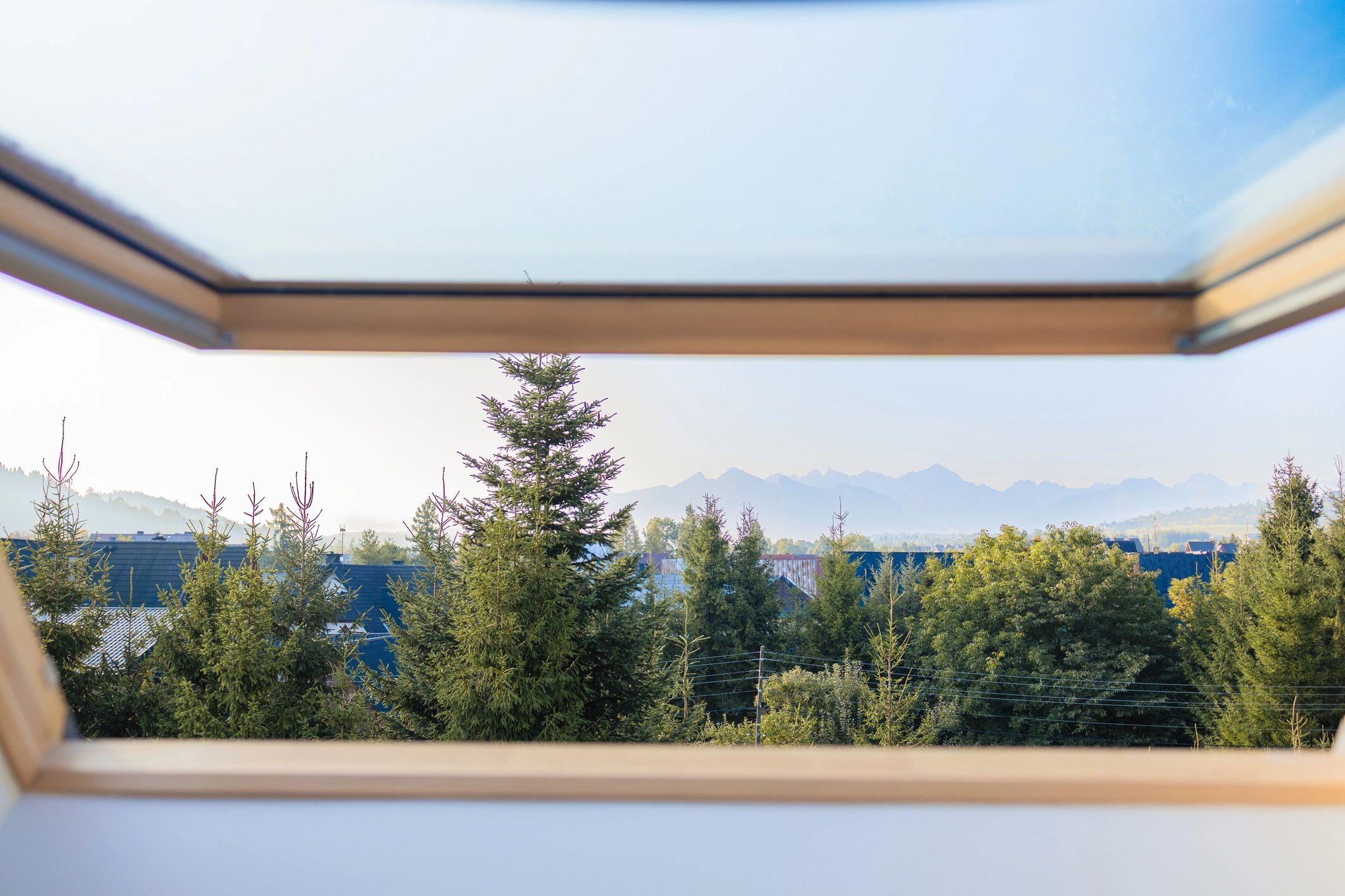 glamping site with deck and mountain view