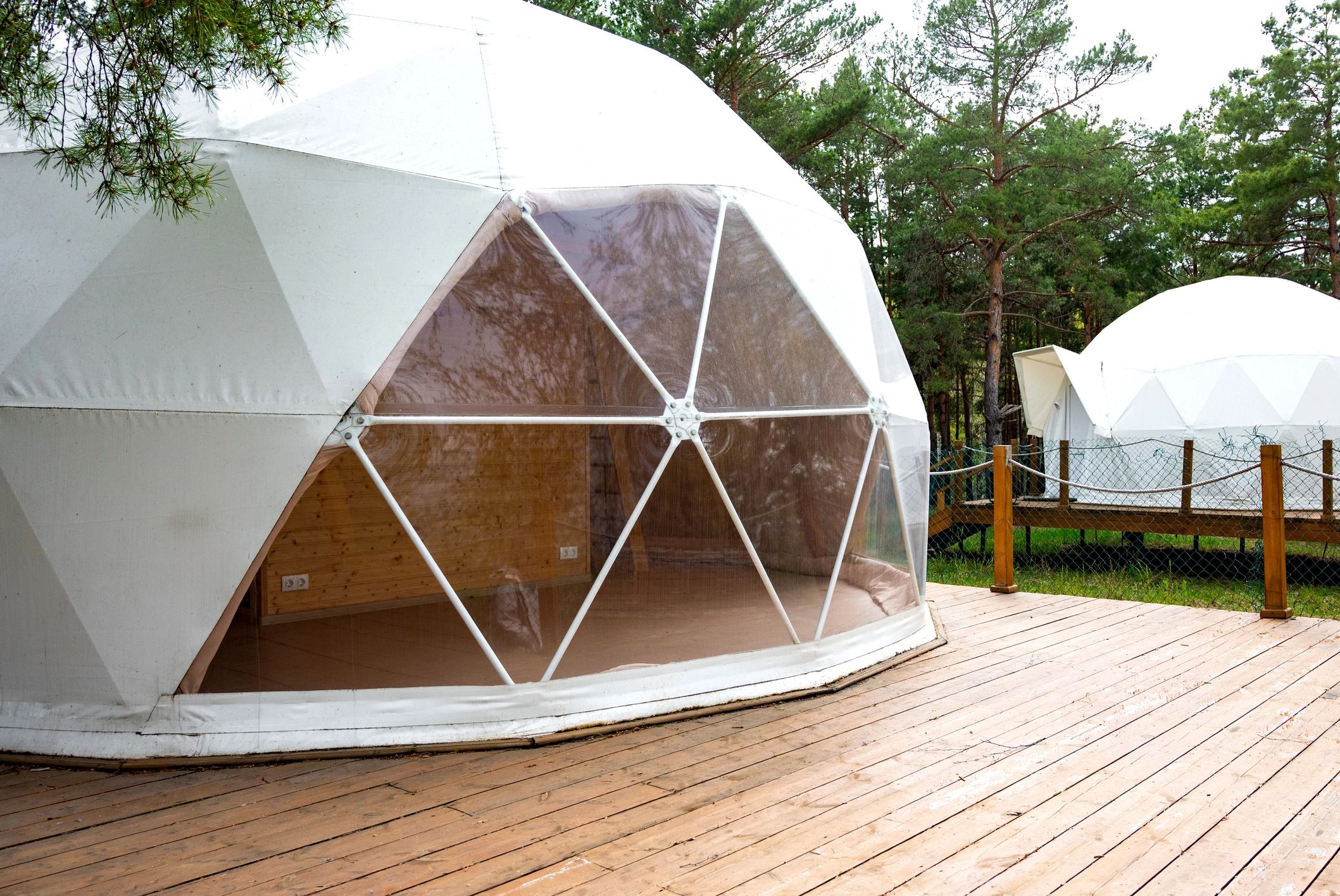 glamping dome outdoors