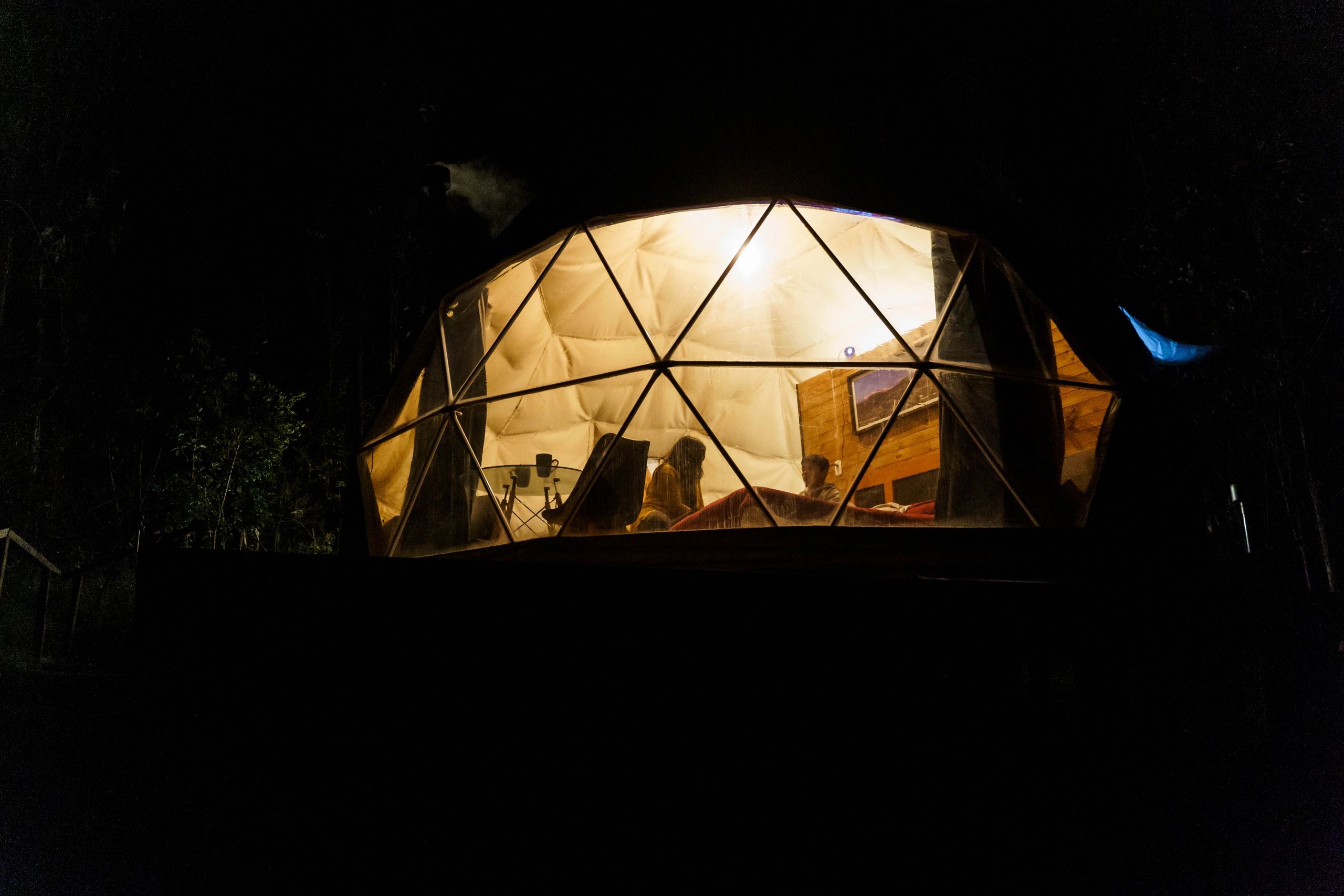 glamping dome social media