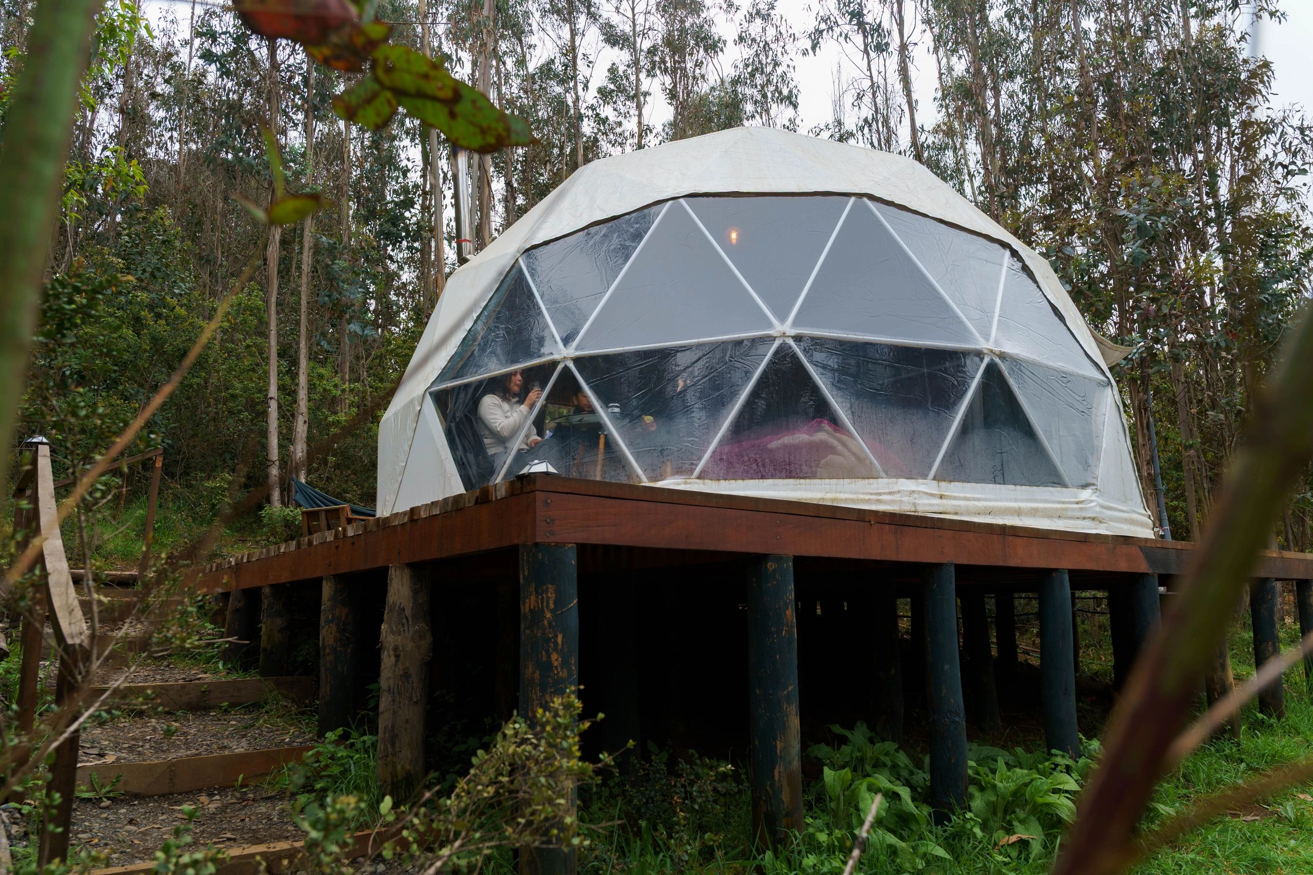 glamping dome outdoors
